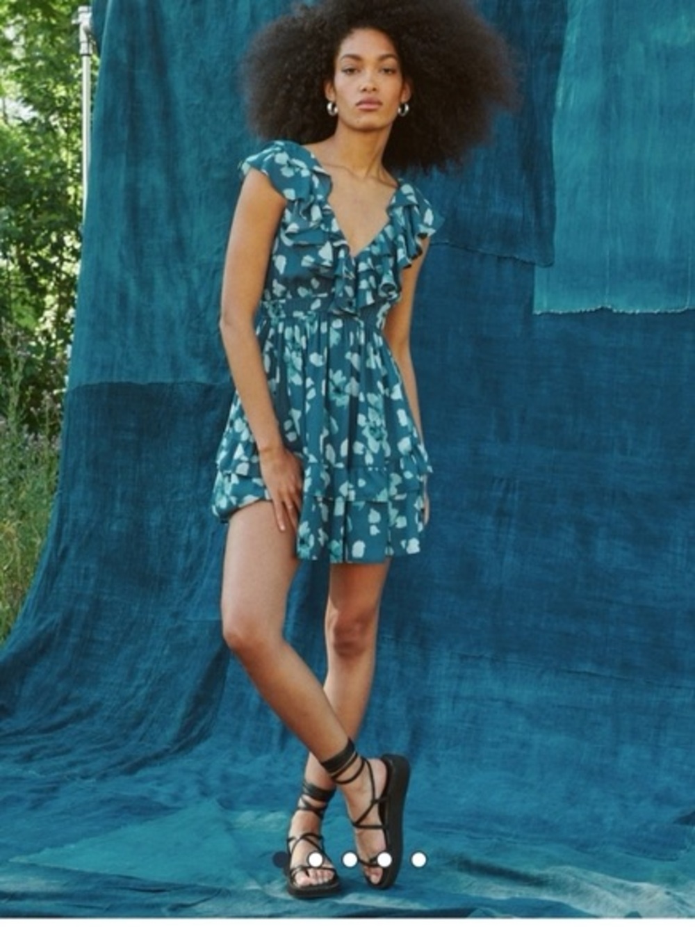 Abercrombie Floral Ruffle A-Line Dress